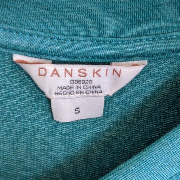 💙 Danskin Teal Athletic Lightweight Sweatshirt - Picture 3 of 4